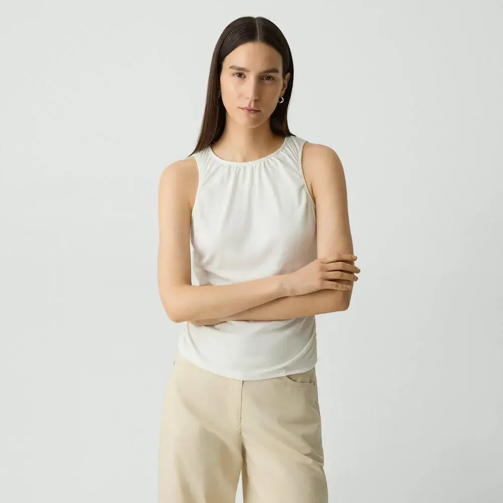Shirred Top in Soft Rib - Picture 2 of 2